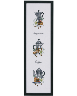 Kit de bordado Tres teteras 15 x 55 cm