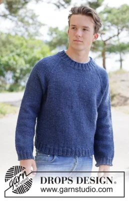 260-18 Midnight Tide Sweater by DROPS Design
