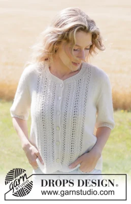 267-23 Blooming Lace Cardigan by DROPS Design