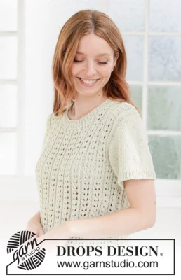 266-26 Sweet Lime Top by DROPS Design