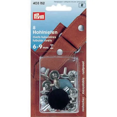 Remaches decorativos Prym 6-9 mm, plateado