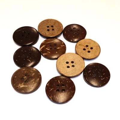 HobbyArts Botones de coco 20 mm, 10 piezas