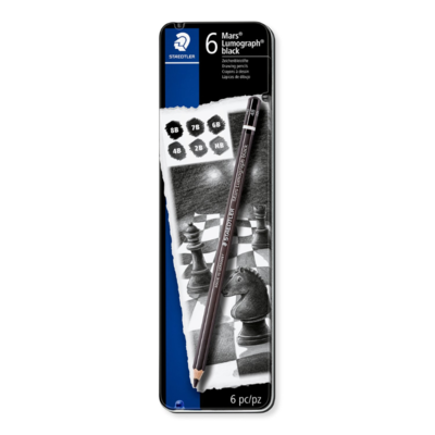 STAEDTLER Mars Lumograph Lapices Artisticos, 6 piezas