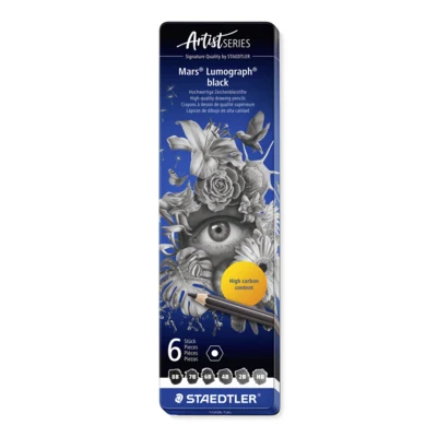 STAEDTLER Mars Lumograph Lapices Artisticos, 6 piezas