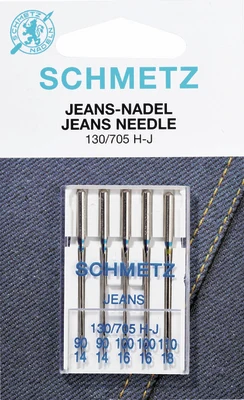 Schmetz Agujas de Máquina de Coser Jeans, 5 piezas