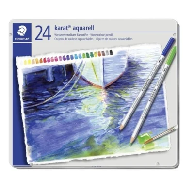 STAEDTLER Karat Lápices de Colores Acuarelables, 24 piezas