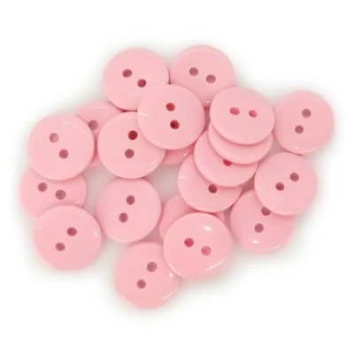 HobbyArts Botones redondos de plástico rosa, 20 piezas