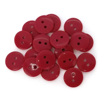 HobbyArts Botones Redondos de Plástico, Cereza Oscura, 20 piezas