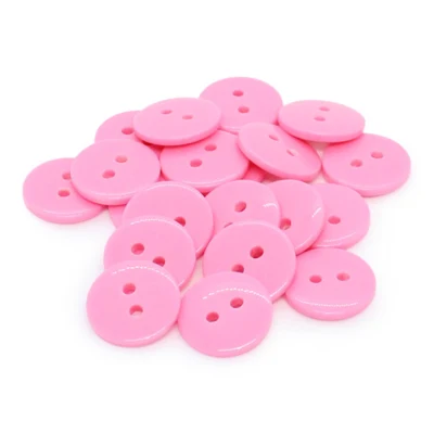 HobbyArts Botones redondos de plástico rosa, 20 piezas
