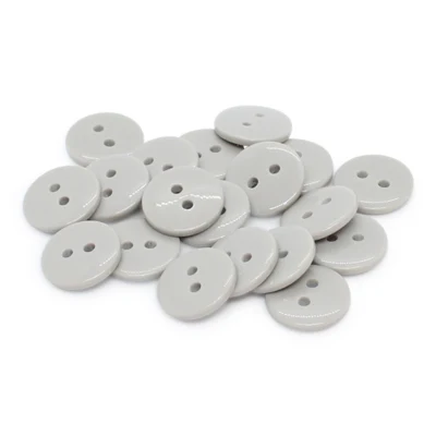 HobbyArts Botones redondos de plástico gris claro, 12,5 mm, 20 piezas