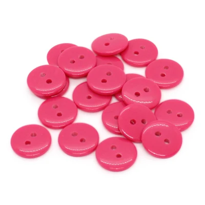 HobbyArts Botones redondos de plástico Cerise, 12,5 mm, 20 piezas