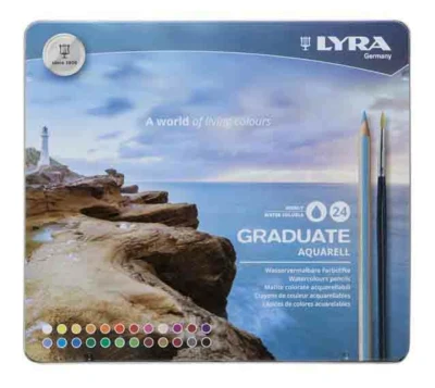 Lyra Graduate Lápices de Colores Acuarelables, 24 piezas