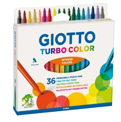 Giotto Turbo Colour Rotuladores de punta fina, 36 piezas
