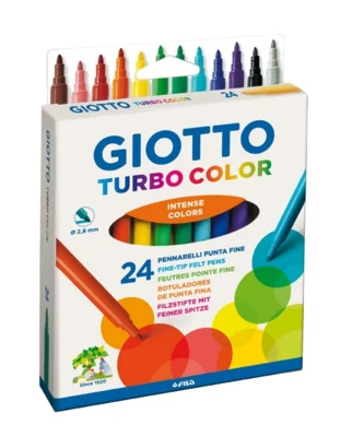 Giotto Turbo Colour Rotuladores de punta fina, 24 piezas