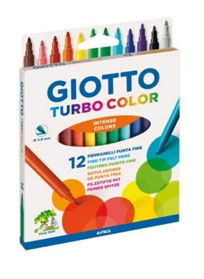 Giotto Turbo Colour Rotuladores de punta fina, 12 piezas