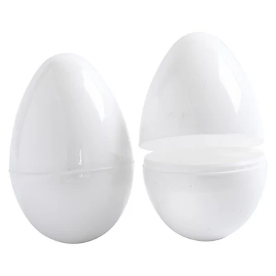 Huevos Blanco mate, 8,8 cm x 5,5 cm, 12 piezas