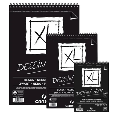 XL Paquete de hojas de papel para boceto Dessin Noir