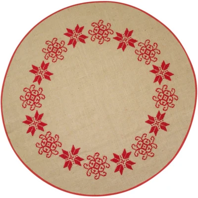 Kit de bordado de la alfombra del árbol de Navidad Estrellas