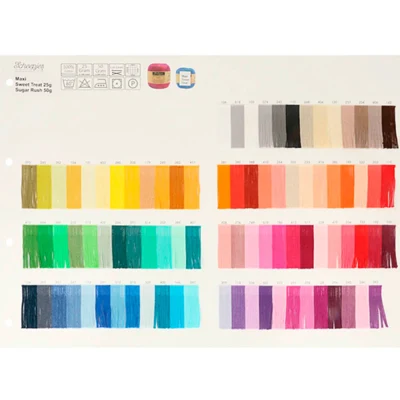 Tarjeta de Muestra Scheepjes Maxi Sweet Treat & Sugar Rush