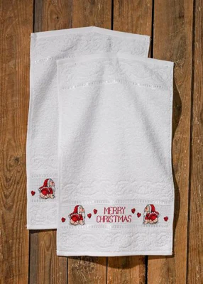 Kit de bordado Feliz Navidad, 2 piezas