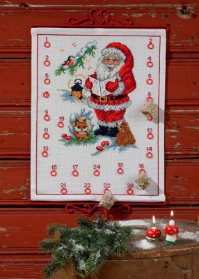 Kit de bordado Santa Claus cantando