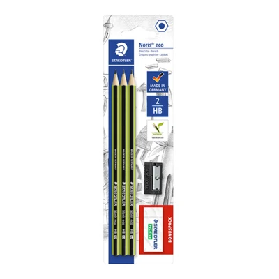 STAEDTLER Noris Eco Pencils, borrador y puntas de lápiz, 5 piezas