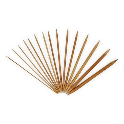 HobbyArts Set Agujas de doble punta Bambú oscuro 20 cm (2,00-10,00 mm)