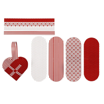 Papel para Corazones de Navidad