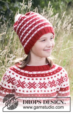 Sombrero 34-33 Candy Cane Lane por DROPS Design