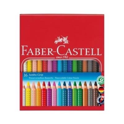 Faber-Castell Lápices de Colores Jumbo Grip, 16 colores