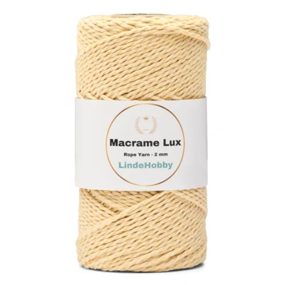 LindeHobby Macrame Lux, Cordel de algodón, 2 mm