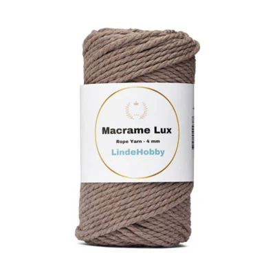 LindeHobby Macrame Lux, Cordel de algodón, 4 mm
