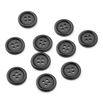 HobbyArts Botones Negros, 18 mm