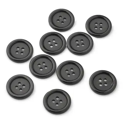 HobbyArts Botones Negros, 23 mm, 10 unidades