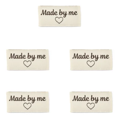 LindeHobby Made By Me Etiqueta (4 cm x 2 cm), 5 piezas