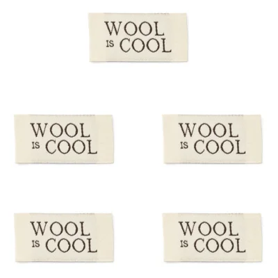 LindeHobby Wool Is Cool Etiquetas (4 cm x 2 cm)