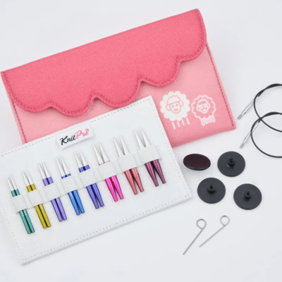 KnitPro Zing Mini Juegos de Agujas Intercambiables Circulares, 5 cm