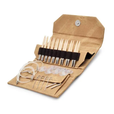 LYKKE Juegos de Agujas Intercambiables Circulares Naturale, Tan, 9 cm