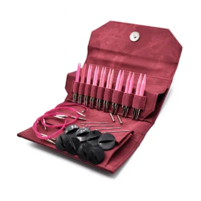 LYKKE Juegos de Agujas Intercambiables Circulares Blush, Crimson, 9 cm