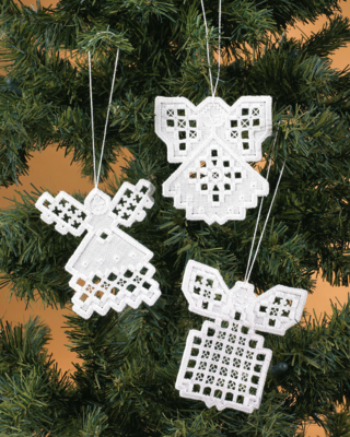 Kit de bordado Ángeles Hardanger 3 uds x 10 x 9 cm