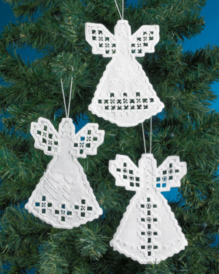 Kit de bordado Hardanger ángeles 3 paquetes 10 x 15 cm
