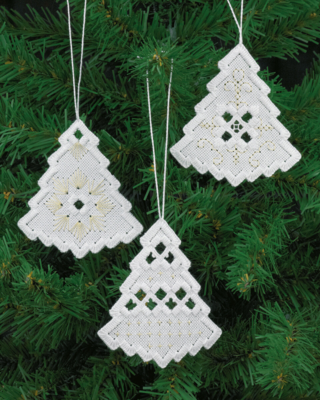 Kit de bordado Hardanger árbol de Navidad x 3 7,5 x 8 cm
