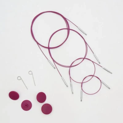 KnitPro Thin & Flex Cable, Violeta Swivel, 40–150 cm