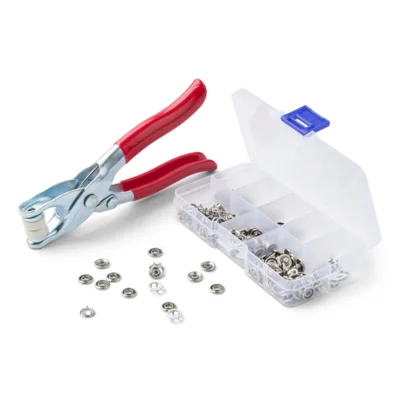 LindeHobby Herramienta para Botones de Presión con 50 Botones Surtidos, 9.5 mm
