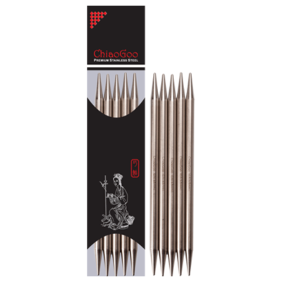 ChiaoGoo Agujas de Doble Punta Acero Inoxidable (15 y 20 cm)