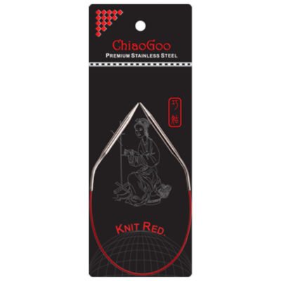 ChiaoGoo Agujas Circulares Knit Red Acero Inoxidable (23-100 cm)
