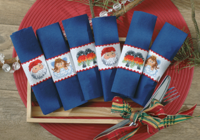 Kit de Bordado Anillos de Servilleta Ø 6 cm