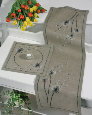 Kit de bordado Diente de león 36 x 36 cm