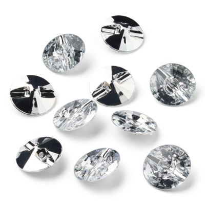 LindeHobby Botones de Cristal, Transparentes, 20 mm, 10 uds