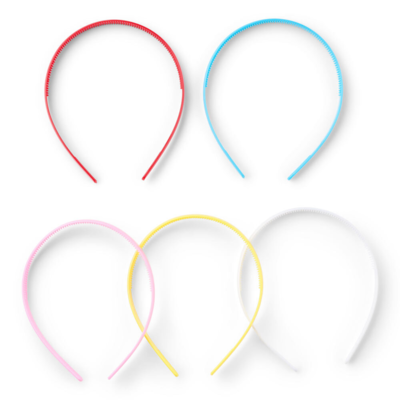LindeHobby Diademas, Colores surtidos, 12 mm, 5 uds